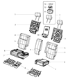Diagram for 2013 Dodge Journey Seat Cushion - 68100254AA