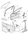Diagram for Dodge Neon Door Latch Assembly - 5008621AB