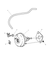 Diagram for Chrysler PT Cruiser Brake Booster Vacuum Hose - 5273133AB