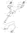 Diagram for 2013 Chrysler 300 Exhaust Pipe - 68057455AC