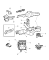 Diagram for 2005 Chrysler Town & Country Blower Motor Resistor - 5061587AA