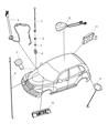 Diagram for Chrysler PT Cruiser Antenna Mast - 4671868AB