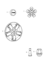 Diagram for Dodge Durango Wheel Cover - 1LB77SZ0AB