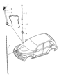 Diagram for Chrysler PT Cruiser Antenna Mast - 4671868AE
