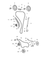 Diagram for Jeep Wrangler Timing Chain Tensioner - 5048152AA