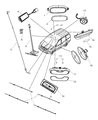 Diagram for Chrysler PT Cruiser Dome Light - 5JG55DW1AB
