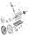 Diagram for 2005 Dodge Durango Crankshaft Thrust Washer Set - 5012356AB