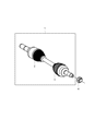 Diagram for Jeep Liberty Axle Shaft - RL189279AA