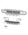 Diagram for 2011 Dodge Challenger Grille - 68043388AA