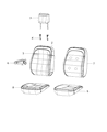 Diagram for Ram ProMaster 1500 Seat Cover - 5SE73LXBAA