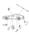 Diagram for 2004 Dodge Viper Brake Fluid Level Sensor - 5093251AA