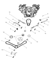 Diagram for Jeep Grand Cherokee Timing Chain Guide - 53020781