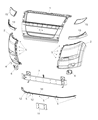 Diagram for Ram ProMaster 3500 License Plate - 68223756AA