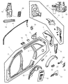 Diagram for Chrysler Pacifica Fuel Door - 4719704AD