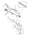 Diagram for Dodge Avenger Windshield Washer Nozzle - MR221269