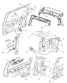 Diagram for Jeep Liberty Liftgate Hinge - 57010182AC
