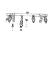 Diagram for Chrysler Town & Country Fuel Rail - 4861387AD