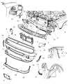 Diagram for Dodge Challenger Air Deflector - 68043390AA