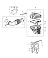 Diagram for Dodge Challenger Air Intake Coupling - 4593974AB