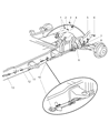 Diagram for 2001 Dodge Ram 2500 Parking Brake Cable - 52009712AA