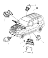 Diagram for Jeep Air Bag Control Module - 68148047AA