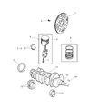 Diagram for 2000 Chrysler Voyager Piston Ring Set - 4897024AA