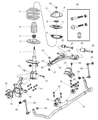 Diagram for 2005 Chrysler Pacifica Coil Spring Insulator - 4862023AA