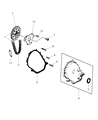 Diagram for 2002 Jeep Wrangler Timing Cover - 53010421