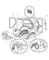 Diagram for Dodge Durango Rear Door Striker - 4780607AA