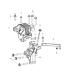 Diagram for Dodge Avenger Engine Mount Bracket - 68084045AB