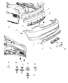 Diagram for Chrysler Bumper - 68082034AA