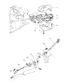 Diagram for Jeep Wrangler Steering Shaft - 52080012AF