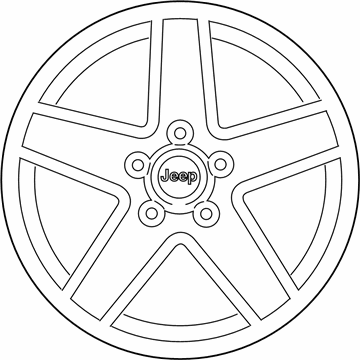 Mopar 1LT46CDMAC Aluminum Wheel