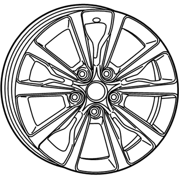 Mopar 1XC16DD5AC Aluminum Wheel