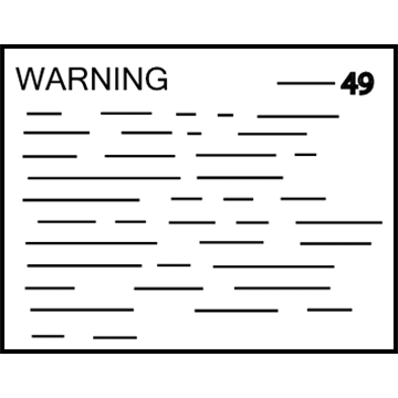 Mopar MB682049 Label-Air Bag Warning