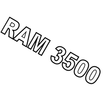 Mopar 55077332AB NAMEPLATE-Ram 3500