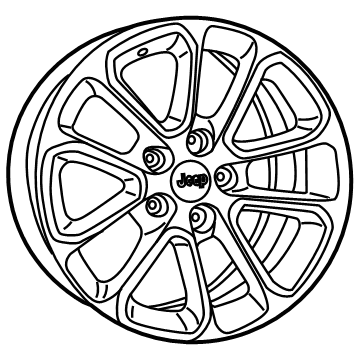 Mopar 1VH40XZAAB Aluminum Wheel