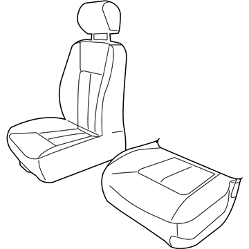 Mopar 1BJ761J3AA Front Seat Cushion Cover