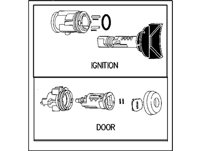 1996 Dodge Grand Caravan Door Lock Cylinder - 4778124