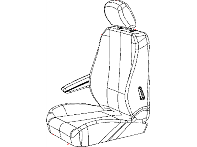 Mopar 1TU681S3AA Front Seat Cushion Cover