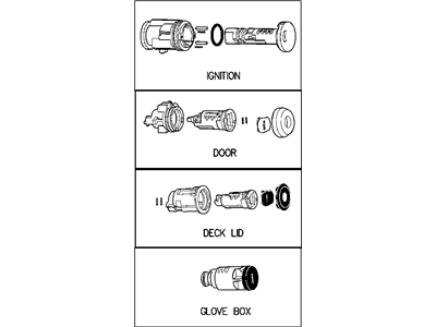 1996 Chrysler Sebring Door Lock Cylinder - 4778146