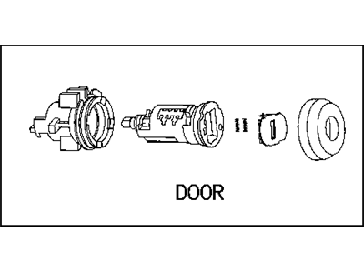 2003 Chrysler Town & Country Door Lock Cylinder - 5011040AA