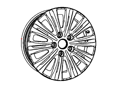 Mopar 5QZ52DD5AA Aluminum Wheel