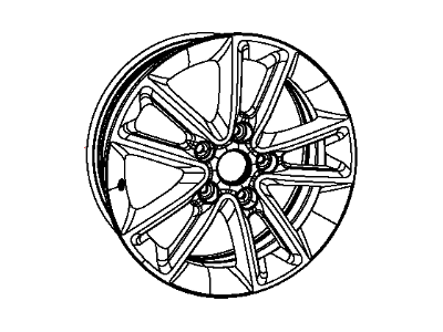 Mopar 5LN63DX8AB Aluminum Wheel