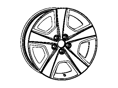 Mopar 1UW00KDRAA Aluminum Wheel