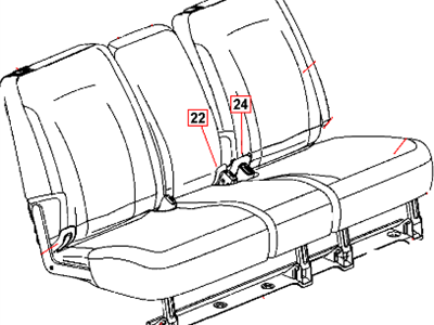Mopar 1FE461D5AA Rear Seat Cushion Cover