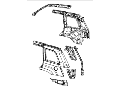 Mopar 5142301AD Panel-Body Side Aperture Rear