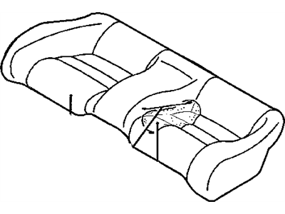 Mopar MR646206 Rear Seat Cushion Assembly