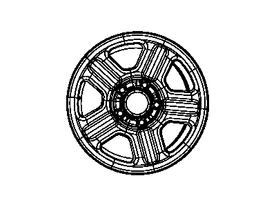 Mopar 1BZ81DD5AE Aluminum Wheel