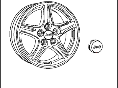 Mopar 82210156AB Cast Aluminum Wheel Kit